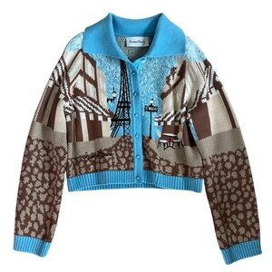 House of Sunny Paris Rendezvous Tripper Cardigan in Multi